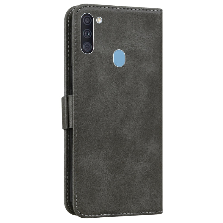 For Samsung Galaxy A11 / M11 Embossed Cat Butterflies Pattern Horizontal Flip Leather Case with Card Slot & Holder & Wallet