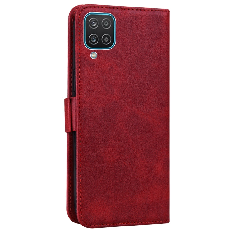 For Samsung Galaxy A12 5G Embossed Cat Butterflies Pattern Horizontal Flip Leather Case with Card Slot & Holder & Wallet