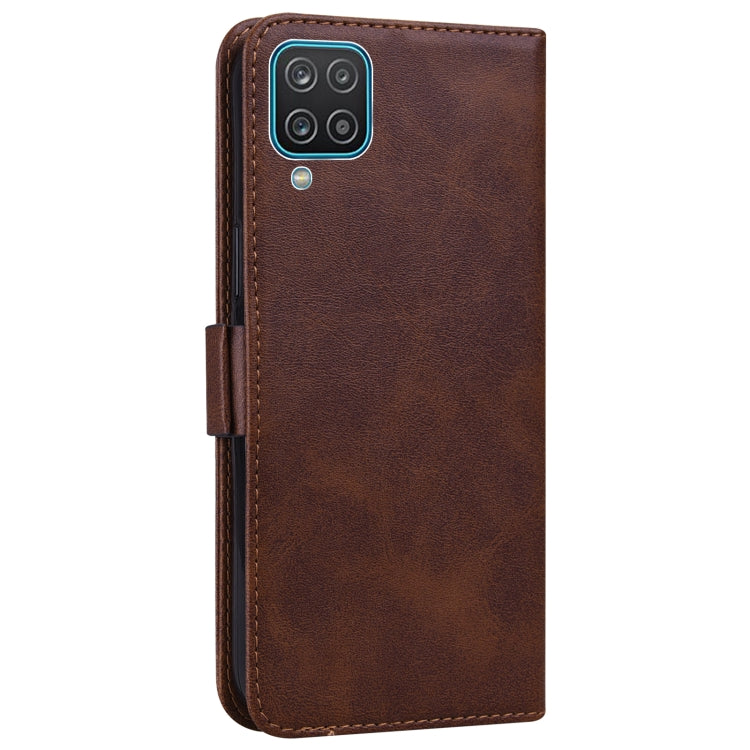 For Samsung Galaxy A12 5G Embossed Cat Butterflies Pattern Horizontal Flip Leather Case with Card Slot & Holder & Wallet