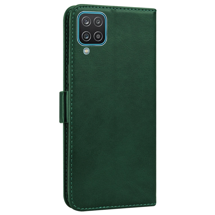 For Samsung Galaxy A12 5G Embossed Cat Butterflies Pattern Horizontal Flip Leather Case with Card Slot & Holder & Wallet