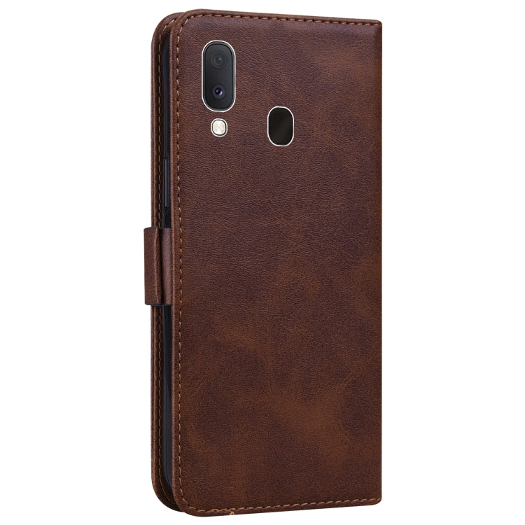 For Samsung Galaxy A20 / A30 Embossed Cat Butterflies Pattern Horizontal Flip Leather Case with Card Slot & Holder & Wallet