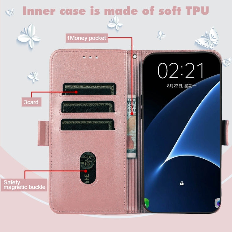 For Samsung Galaxy A20 / A30 Embossed Cat Butterflies Pattern Horizontal Flip Leather Case with Card Slot & Holder & Wallet