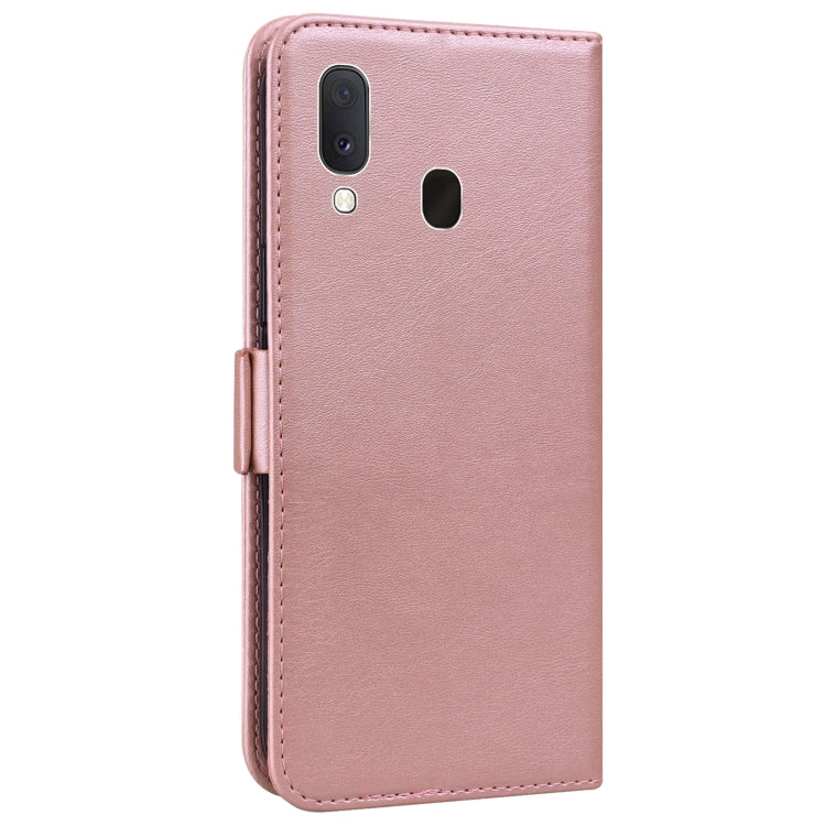 For Samsung Galaxy A20e Embossed Cat Butterflies Pattern Horizontal Flip Leather Case with Card Slot & Holder & Wallet