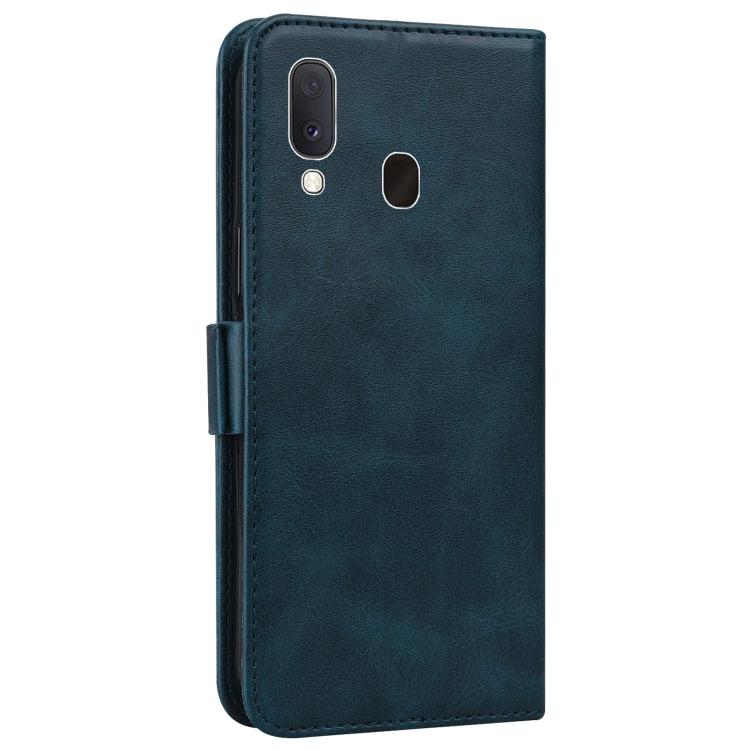 For Samsung Galaxy A20e Embossed Cat Butterflies Pattern Horizontal Flip Leather Case with Card Slot & Holder & Wallet