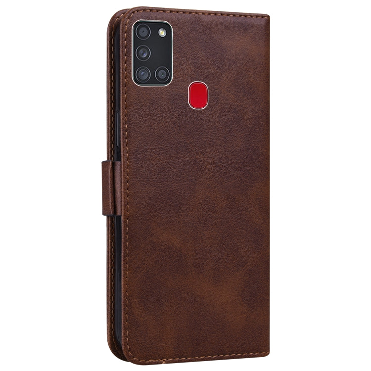 For Samsung Galaxy A21s Embossed Cat Butterflies Pattern Horizontal Flip Leather Case with Card Slot & Holder & Wallet