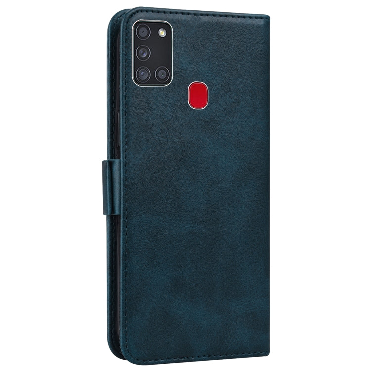 For Samsung Galaxy A21s Embossed Cat Butterflies Pattern Horizontal Flip Leather Case with Card Slot & Holder & Wallet