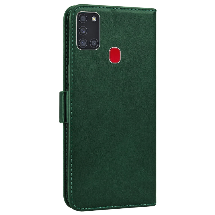 For Samsung Galaxy A21s Embossed Cat Butterflies Pattern Horizontal Flip Leather Case with Card Slot & Holder & Wallet