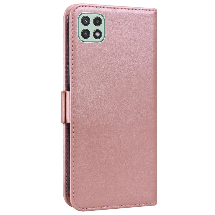 For Samsung Galaxy A22 5G Embossed Cat Butterflies Pattern Horizontal Flip Leather Case with Card Slot & Holder & Wallet