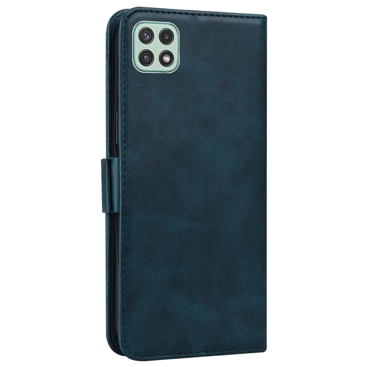 For Samsung Galaxy A22 5G Embossed Cat Butterflies Pattern Horizontal Flip Leather Case with Card Slot & Holder & Wallet