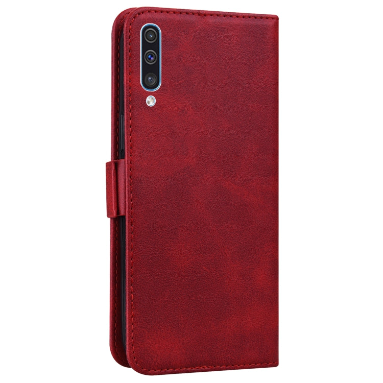 For Samsung Galaxy A30s EU Version Embossed Cat Butterflies Pattern Horizontal Flip Leather Case with Card Slot & Holder & Wallet