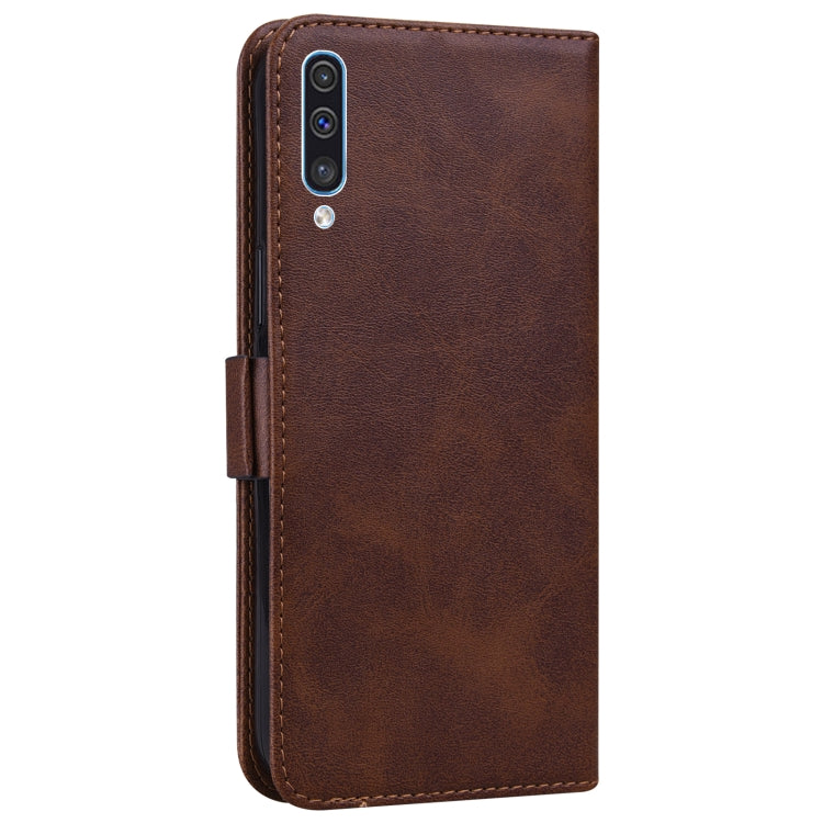 For Samsung Galaxy A30s EU Version Embossed Cat Butterflies Pattern Horizontal Flip Leather Case with Card Slot & Holder & Wallet