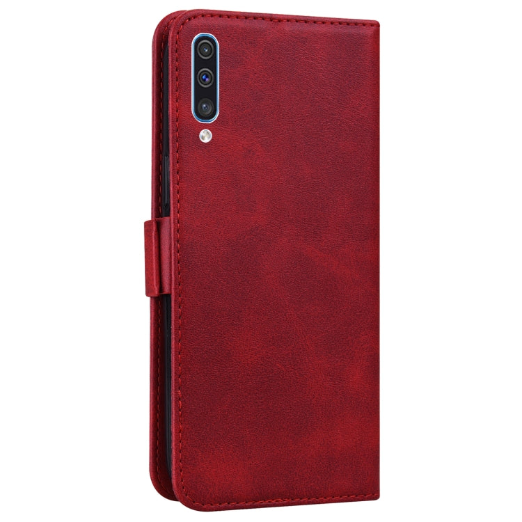 For Samsung Galaxy A30s / A50s / A50 Embossed Cat Butterflies Pattern Horizontal Flip Leather Case with Card Slot & Holder & Wallet