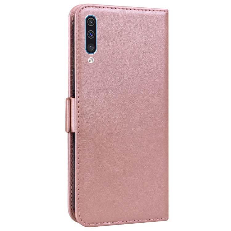 For Samsung Galaxy A30s / A50s / A50 Embossed Cat Butterflies Pattern Horizontal Flip Leather Case with Card Slot & Holder & Wallet