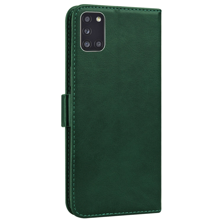 For Samsung Galaxy A31 Embossed Cat Butterflies Pattern Horizontal Flip Leather Case with Card Slot & Holder & Wallet