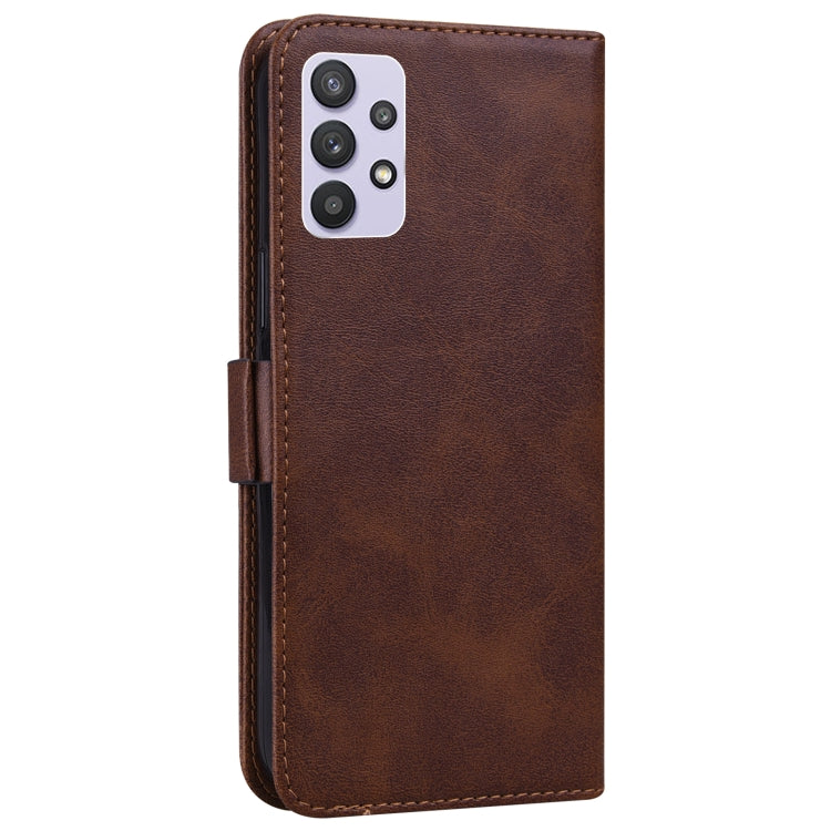 For Samsung Galaxy A32 5G Embossed Cat Butterflies Pattern Horizontal Flip Leather Case with Card Slot & Holder & Wallet