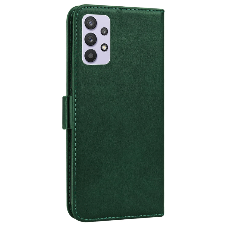 For Samsung Galaxy A32 5G Embossed Cat Butterflies Pattern Horizontal Flip Leather Case with Card Slot & Holder & Wallet