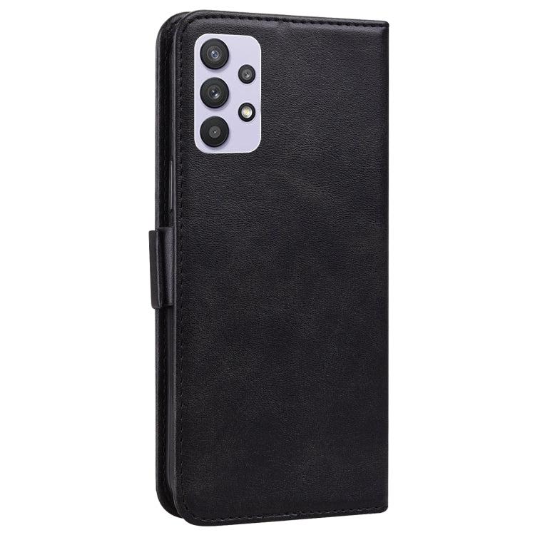 For Samsung Galaxy A32 5G Embossed Cat Butterflies Pattern Horizontal Flip Leather Case with Card Slot & Holder & Wallet