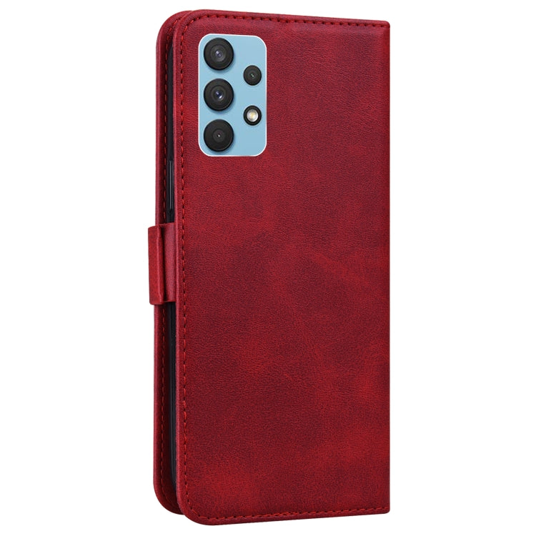 For Samsung Galaxy A32 4G Embossed Cat Butterflies Pattern Horizontal Flip Leather Case with Card Slot & Holder & Wallet