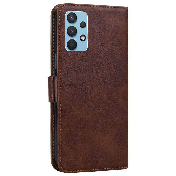 For Samsung Galaxy A32 4G Embossed Cat Butterflies Pattern Horizontal Flip Leather Case with Card Slot & Holder & Wallet