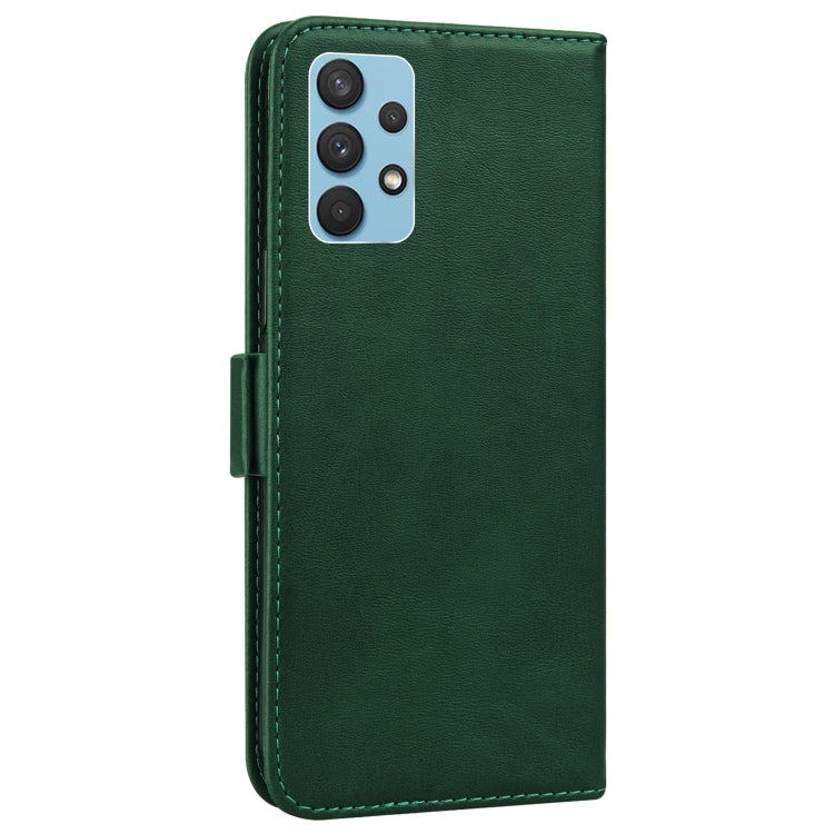 For Samsung Galaxy A32 4G Embossed Cat Butterflies Pattern Horizontal Flip Leather Case with Card Slot & Holder & Wallet