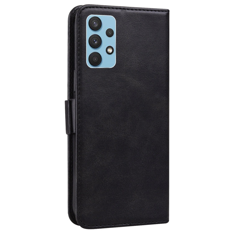 For Samsung Galaxy A32 4G Embossed Cat Butterflies Pattern Horizontal Flip Leather Case with Card Slot & Holder & Wallet