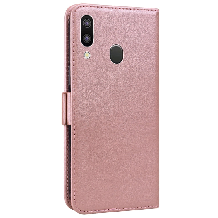 For Samsung Galaxy A40 Embossed Cat Butterflies Pattern Horizontal Flip Leather Case with Card Slot & Holder & Wallet