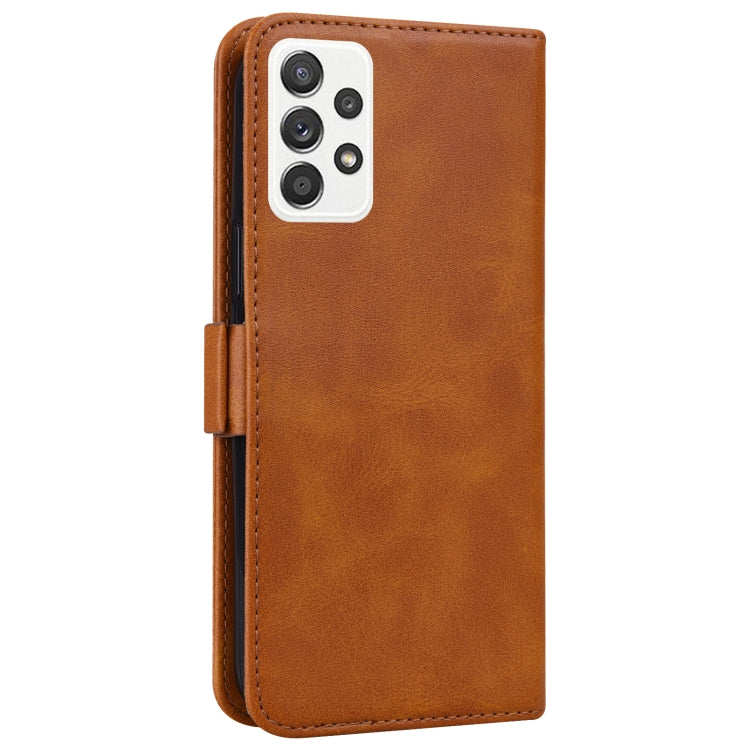For Samsung Galaxy A52 5G Embossed Cat Butterflies Pattern Horizontal Flip Leather Case with Card Slot & Holder & Wallet