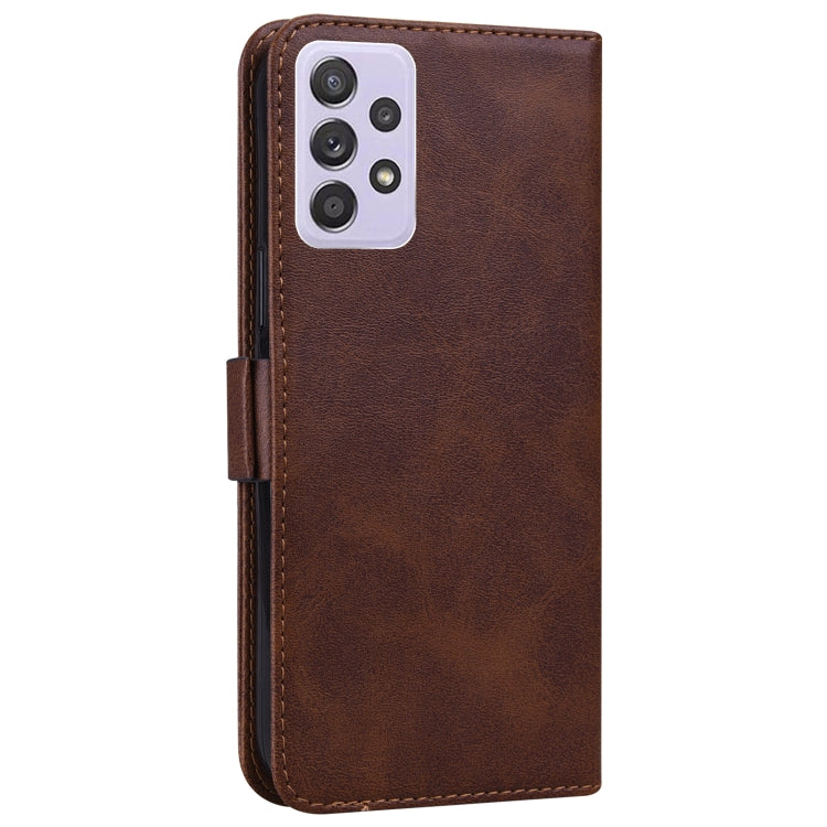 For Samsung Galaxy A72 5G Embossed Cat Butterflies Pattern Horizontal Flip Leather Case with Card Slot & Holder & Wallet
