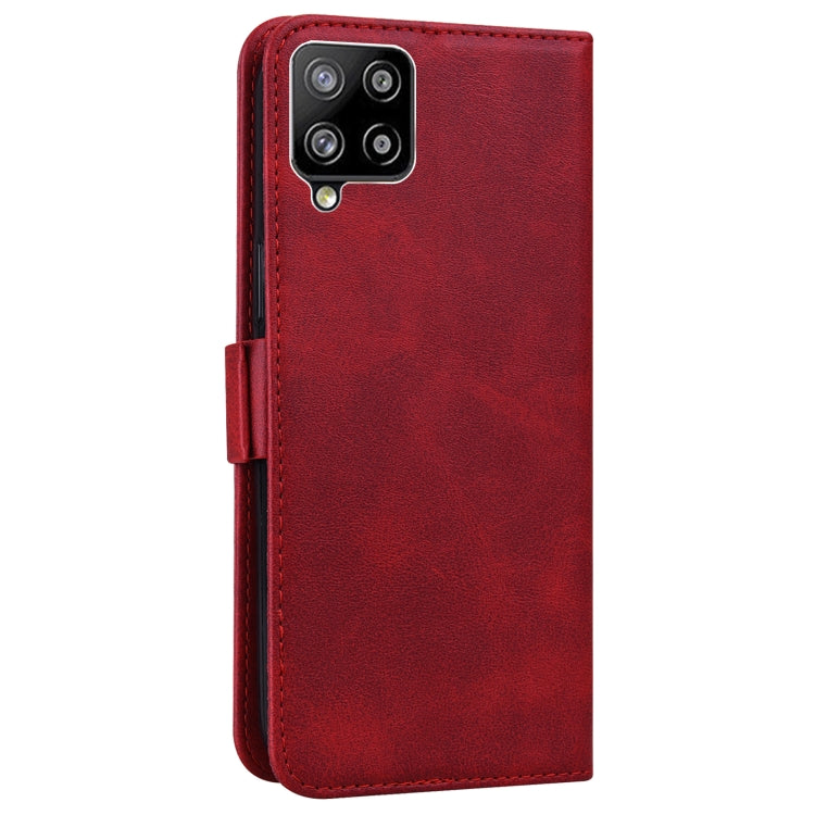 For Samsung Galaxy A42 5G Embossed Cat Butterflies Pattern Horizontal Flip Leather Case with Card Slot & Holder & Wallet