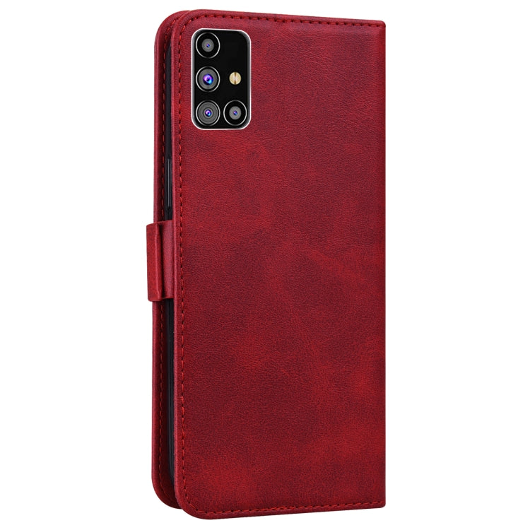 For Samsung Galaxy M31s Embossed Cat Butterflies Pattern Horizontal Flip Leather Case with Card Slot & Holder & Wallet