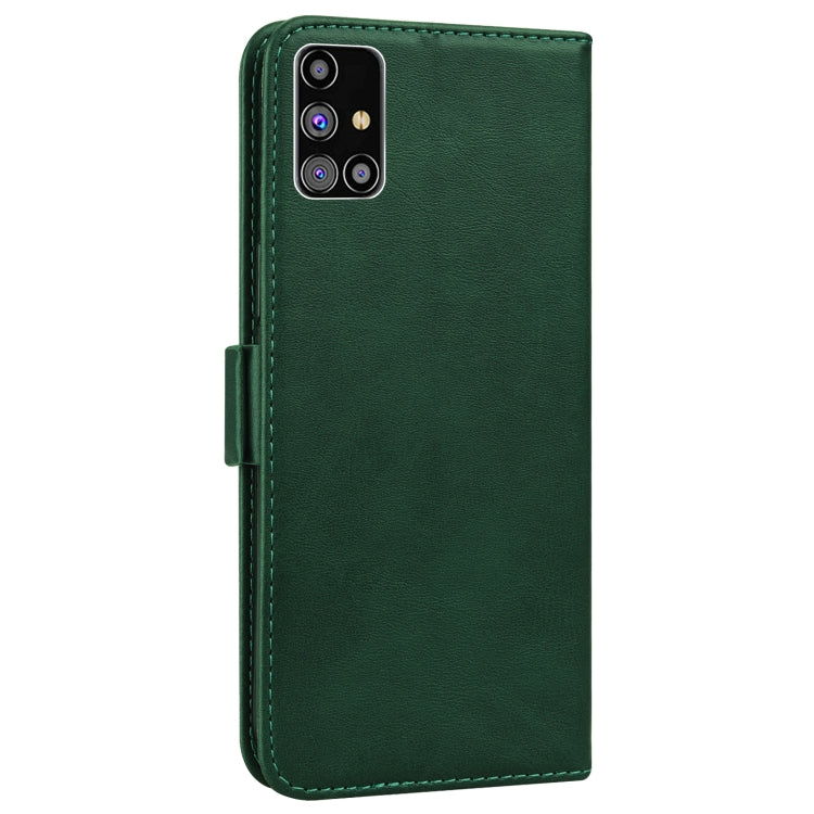 For Samsung Galaxy M31s Embossed Cat Butterflies Pattern Horizontal Flip Leather Case with Card Slot & Holder & Wallet