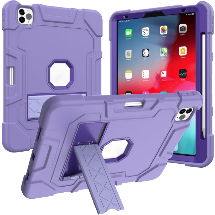 C3 Four Corners Shockproof Silicone + PC Protective Case with Holder & Pen Slot For iPad Air 2022 / 2020 10.9