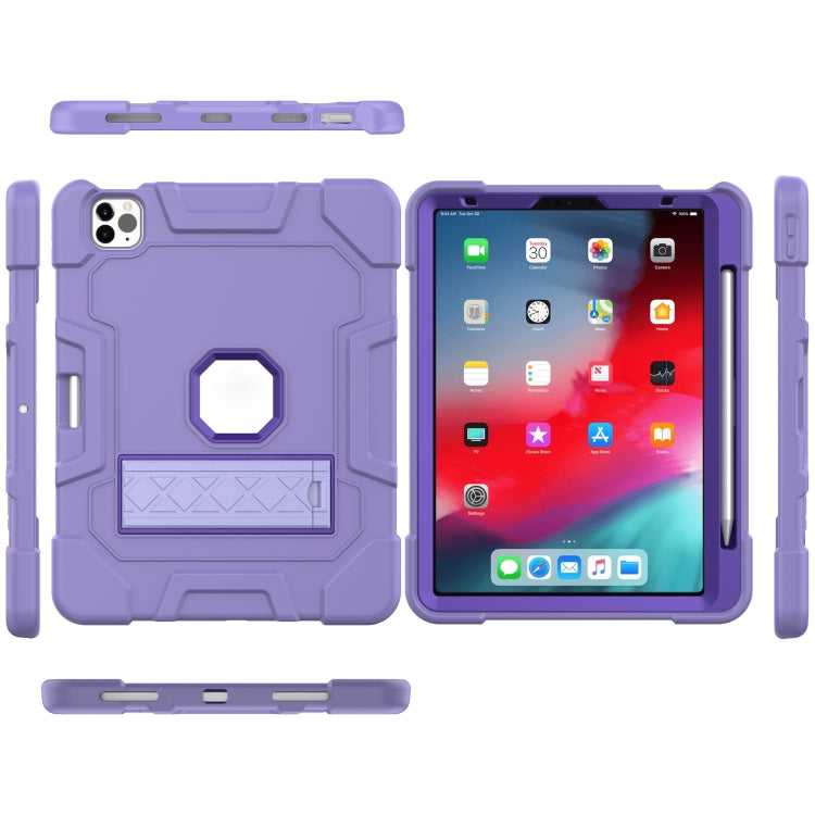 C3 Four Corners Shockproof Silicone + PC Protective Case with Holder & Pen Slot For iPad Air 2022 / 2020 10.9