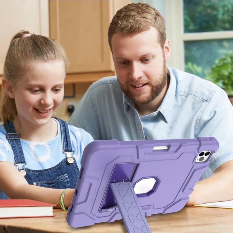 C3 Four Corners Shockproof Silicone + PC Protective Case with Holder & Pen Slot For iPad Air 2022 / 2020 10.9