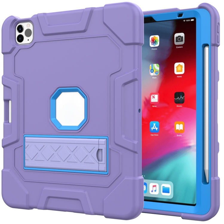 C3 Four Corners Shockproof Silicone + PC Protective Case with Holder & Pen Slot For iPad Air 2022 / 2020 10.9