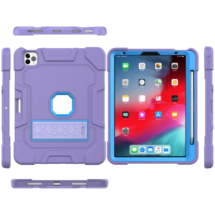 C3 Four Corners Shockproof Silicone + PC Protective Case with Holder & Pen Slot For iPad Air 2022 / 2020 10.9