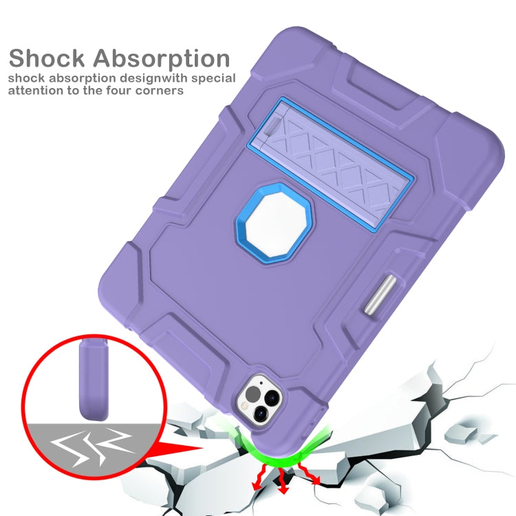 C3 Four Corners Shockproof Silicone + PC Protective Case with Holder & Pen Slot For iPad Air 2022 / 2020 10.9
