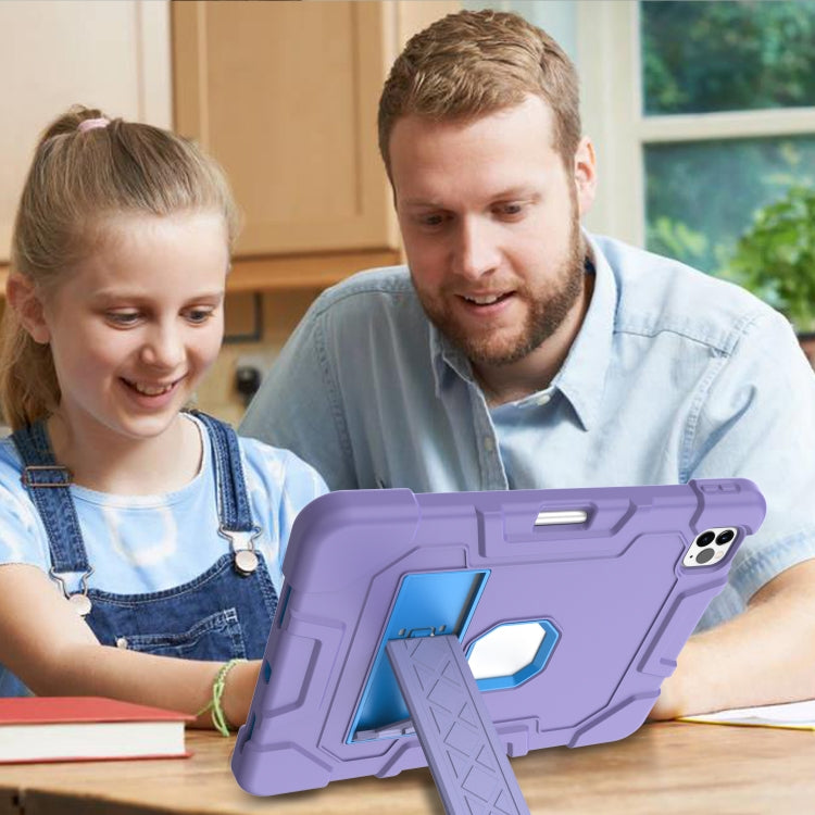 C3 Four Corners Shockproof Silicone + PC Protective Case with Holder & Pen Slot For iPad Air 2022 / 2020 10.9