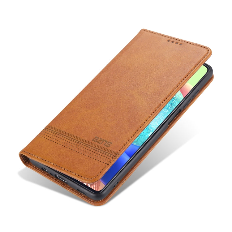 For Samsung Galaxy M32 Global AZNS Magnetic Calf Texture Horizontal Flip Leather Case with Card Slots & Holder & Wallet