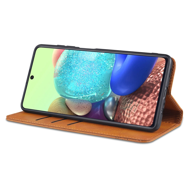 For Samsung Galaxy M32 Global AZNS Magnetic Calf Texture Horizontal Flip Leather Case with Card Slots & Holder & Wallet