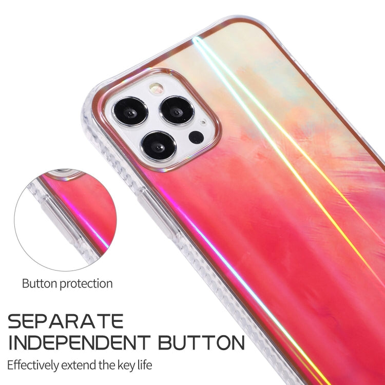For iPhone 13 mini IMD Process Rendering Watercolor Aurora Pattern TPU + PC Shockproof Case