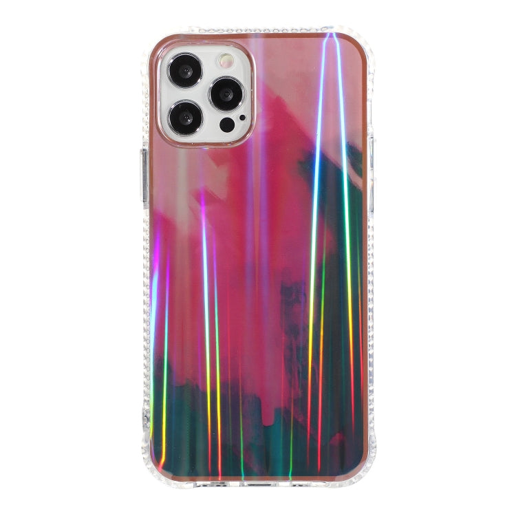 For iPhone 13 Pro IMD Process Rendering Watercolor Aurora Pattern TPU + PC Shockproof Case