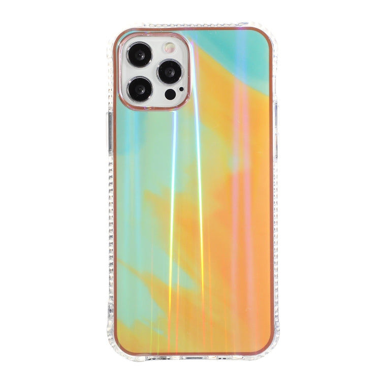 For iPhone 13 Pro Max IMD Process Rendering Watercolor Aurora Pattern TPU + PC Shockproof Case