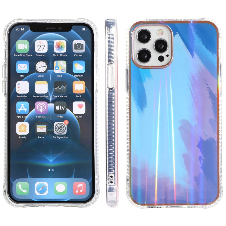 For iPhone 13 Pro Max IMD Process Rendering Watercolor Aurora Pattern TPU + PC Shockproof Case