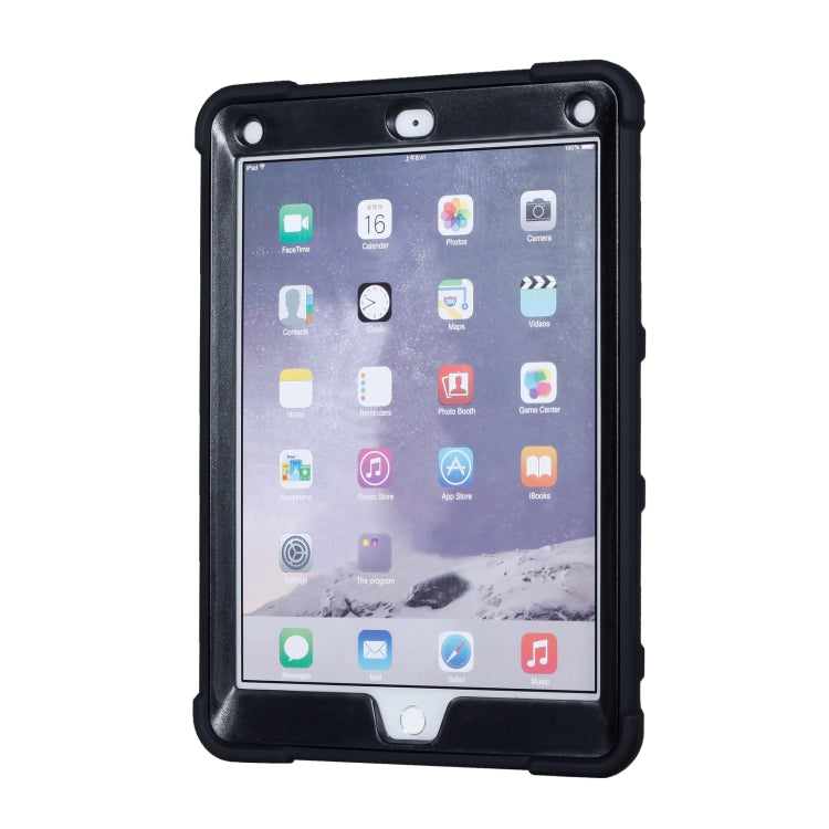 C5 Four Corners Shockproof Silicone + PC Protective Case with Holder For iPad Air 2 / iPad 6