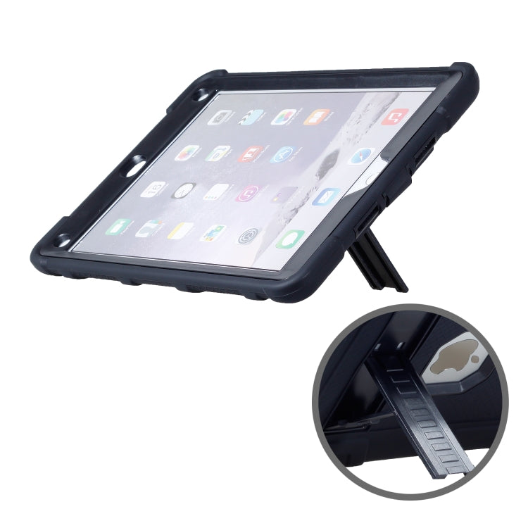 C5 Four Corners Shockproof Silicone + PC Protective Case with Holder For iPad Air 2 / iPad 6