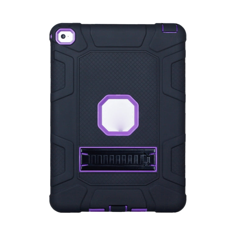 C5 Four Corners Shockproof Silicone + PC Protective Case with Holder For iPad Air 2 / iPad 6