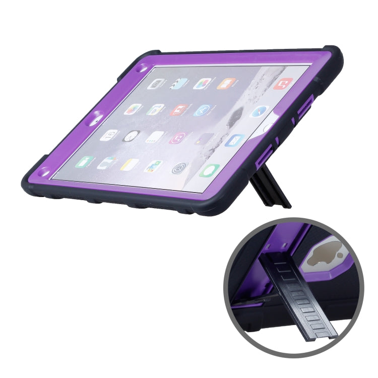 C5 Four Corners Shockproof Silicone + PC Protective Case with Holder For iPad Air 2 / iPad 6