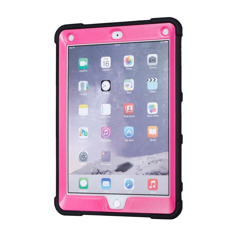 C5 Four Corners Shockproof Silicone + PC Protective Case with Holder For iPad Air 2 / iPad 6