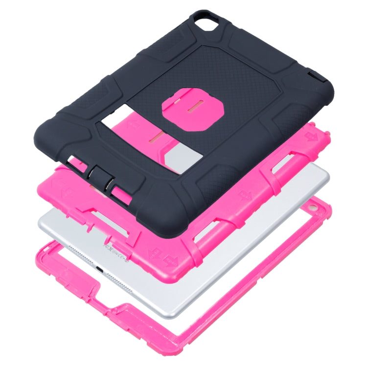 C5 Four Corners Shockproof Silicone + PC Protective Case with Holder For iPad Air 2 / iPad 6
